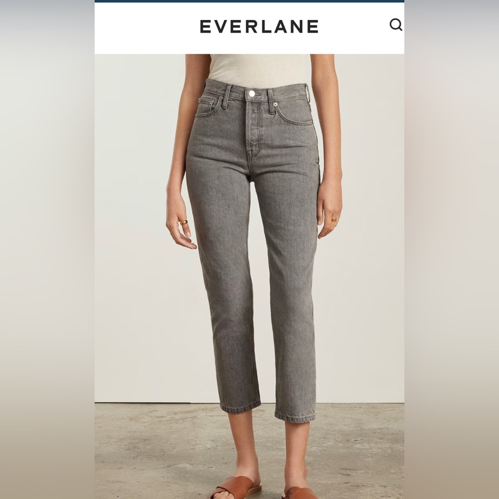 Everlane 90s cheeky jean in light gray -brand new